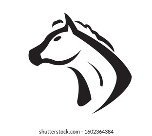 Simple vector horse logo design