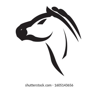 Simple vector horse logo design