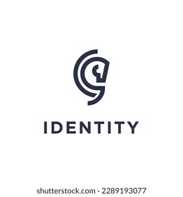 
diseño simple del logotipo del caballo vectorial