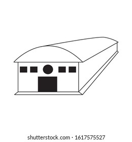 Simple vector of house, building or home in isolated background.
