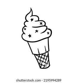 Simple Vector Ice Cream Sticker Design Stock Vector (Royalty Free ...