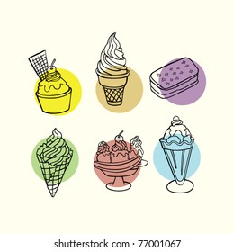 simple vector ice-cream