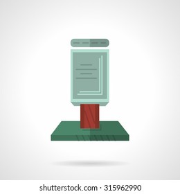 Simple vector icon for advertising signboard with abstract sample announcement. Structures and objects for outdoor advertising. Elements of web design for business and website.