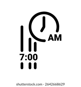 Simple vector icon alarm clock