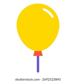Simple vector icon of a balloon with string.