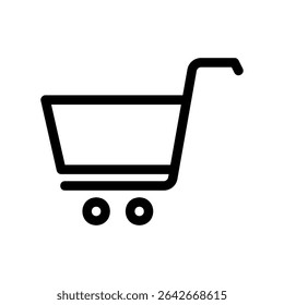 Einfaches Vektorsymbol, Korb, Trolley
