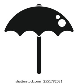 Simple vector icon of a beach umbrella providing shade