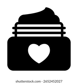 Icono de Vector simple de una forma de tarro de mantequilla corporal.