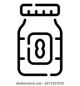 Icono de Vector simple de un tarro de mantequilla corporal para Web, App, infografía, etc