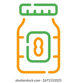 Icono de Vector simple de un tarro de mantequilla corporal para Web, App, infografía, etc