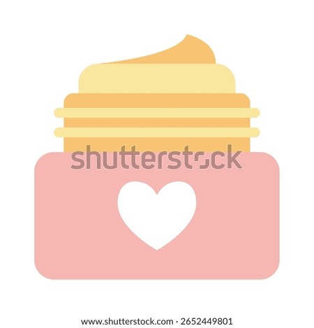 Simple vector icon of a body butter jar shape.