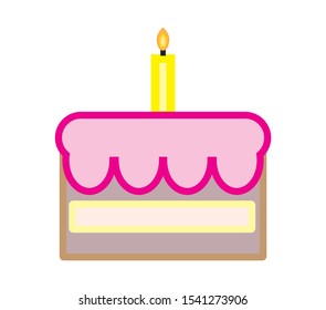 simple vector icon, with cake shape