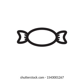 simple vector icon, with candy shape