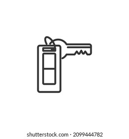 simple vector icon  car keys editable. isolated on white background. 