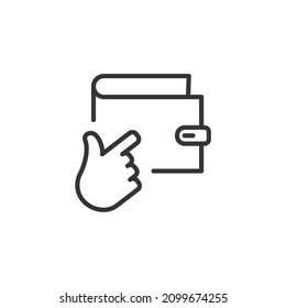 simple vector icon cash withdraw editable. isolated on white background. 