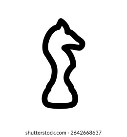 Simple vector icon chess, horse