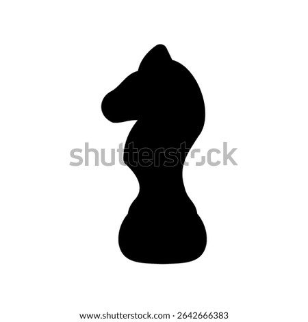 Simple vector icon chess, horse