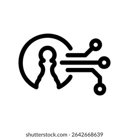 Simple vector icon chess, pawn