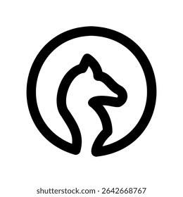 Simple vector icon chess piece horse