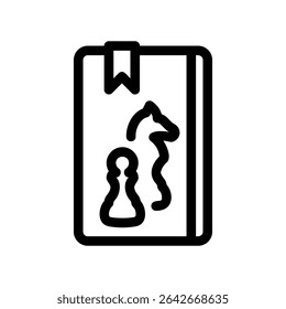 Simple vector icon chess textbook