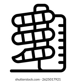 Simple vector icon of a child going down a playground slide