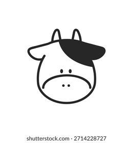 Einfaches Vektorsymbol Kuh Rindfleisch