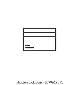 simple vector icon credit card editable. isolated on white background. 
