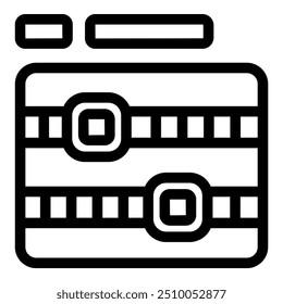 Simple vector icon of a database server processing data