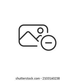 simple vector icon delete photo editable. isolated on white background.