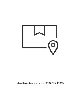 simple vector icon delivery location editable. isolated on white background.