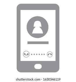 Simple Vector Icon Design from Calling in Black