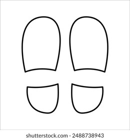 diseño simple del icono del Vector del calzado