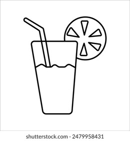 Simple Vector Icon Design of Orange Juice