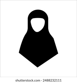 simple vector icon design of person wearing hijab