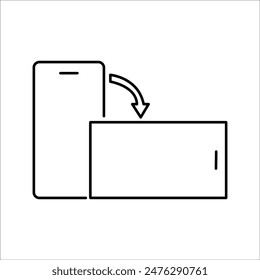 simple vector icon design for screen rotation