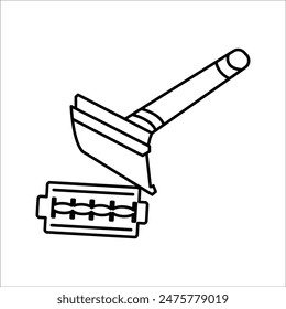 simple vector icon design for shaving tools