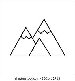 simple vector icon design Snow mountain peak