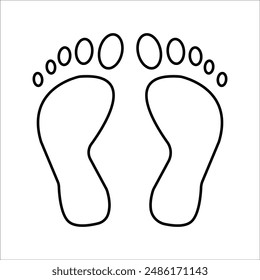 diseño de íconos de Vector simple para las plantas de los pies