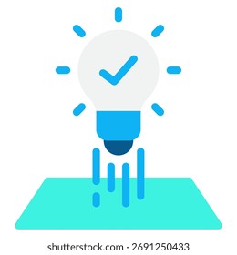 Simple vector icon of a digital innovation concept.