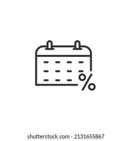 simple vector icon discount editable. isolated on white background.