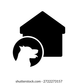Casa de perro de icono de Vector simple