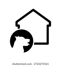 Casa de perro de icono de Vector simple