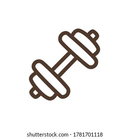 Simple vector icon with dumbbells
