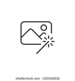 simple vector icon edit photo location editable. isolated on white background.