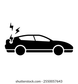 Vetor simples ícone carro elétrico