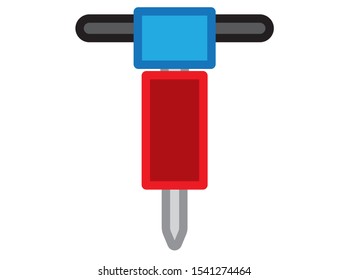 simple vector icon with electric hammer shape