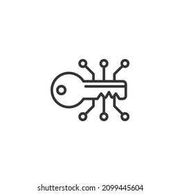 tecla eléctrica de icono de vector simple editable. aislado de fondo blanco. 