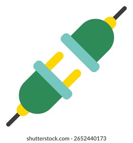 Einfaches Vektorsymbol eines Steckverbinders eines Elektrofahrzeugs Für Web, App, Infografik usw.