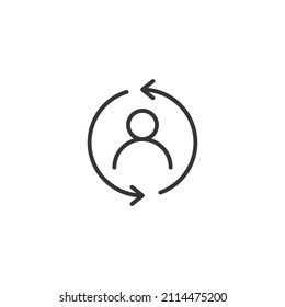 simple vector icon employee updates editable. isolated on white background. 