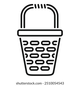 Simples ícone de vetor de uma cesta de compras vazia, ótimo para aplicativos, sites e branding